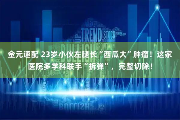金元速配 23岁小伙左腿长“西瓜大”肿瘤！这家医院多学科联手“拆弹”，完整切除！