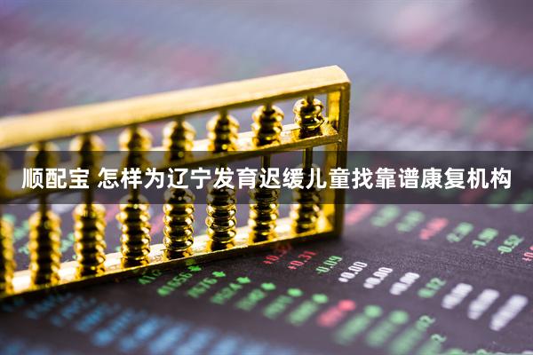 顺配宝 怎样为辽宁发育迟缓儿童找靠谱康复机构